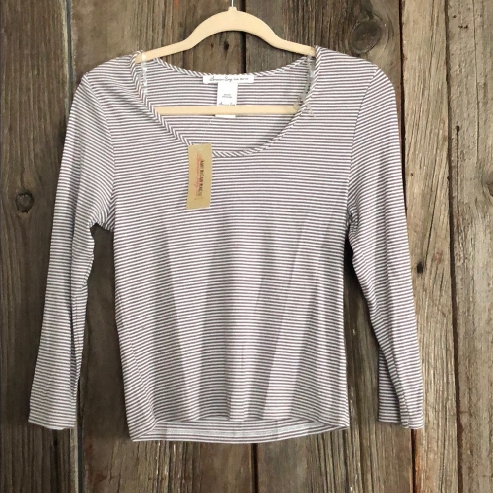 Never worn striped shirt with tags